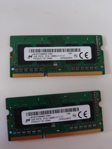 Zdjęcie oferty: DDR3 4GB PC3L-12800S 1600MHz 2Gb+2GB 100% sprwana