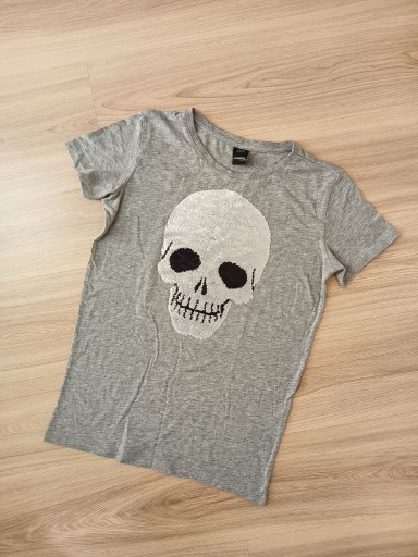 Zdjęcie oferty: Tshirt koszulka bluzka czaszka skull szary 170/176