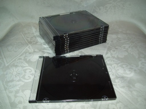 Zdjęcie oferty: Pudełka na CD/DVD slim, opakowania- 10 sztuk