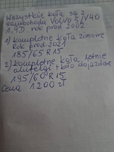 Zdjęcie oferty: Komplet kol zimowych i letnich do Volvo V40