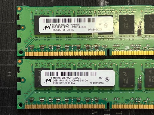 Zdjęcie oferty: Pamięć DDR3 PC3L 10600E