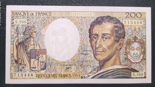Zdjęcie oferty: Francja 200 franks 1994 aUNC