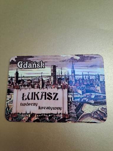 Zdjęcie oferty: Magnes na lodówkę Gdańsk z imieniem Łukasz