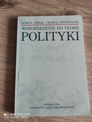 Zdjęcie oferty: Wprowadzenie do teorii polityki Marek Chmaj