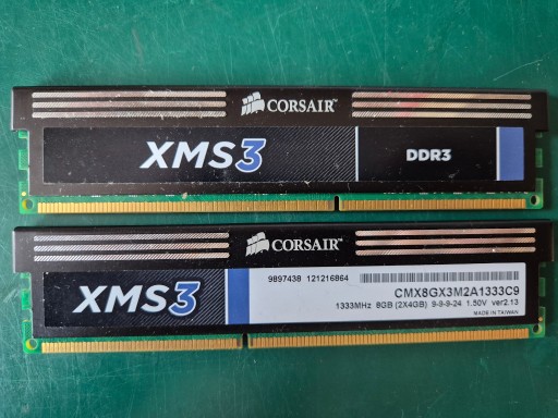 Zdjęcie oferty: RAM Corsair XMS3 DDR3 1333 2x4GB =8GB CL9