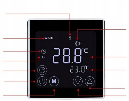 Zdjęcie oferty: termostat pokojowy regulator c17.gh3 dotyk