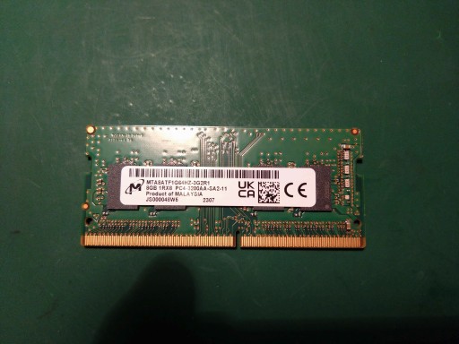 Zdjęcie oferty: PAMIĘĆ RAM DDR4 MICRON 8GB 3200MHz SODIMM