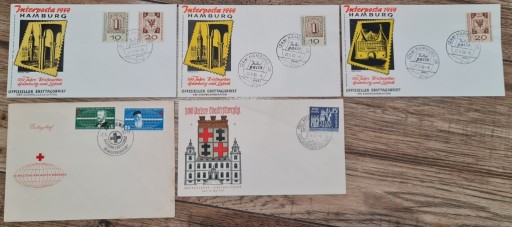 Zdjęcie oferty: NIEMCY FDC 1957-1959 5 SZT