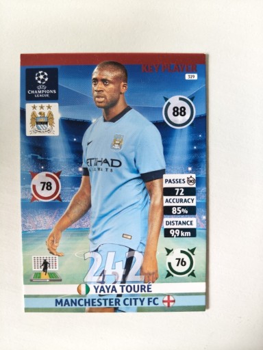 Zdjęcie oferty: karta piłkarska panini Yaya Toure "KEY PLAYER" UCL 2014/15