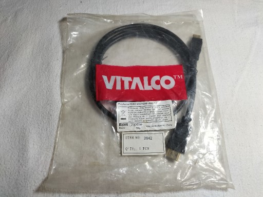 Zdjęcie oferty: Kabel przewód hdmi/mini hdmi VITALCO 1,2m nowy