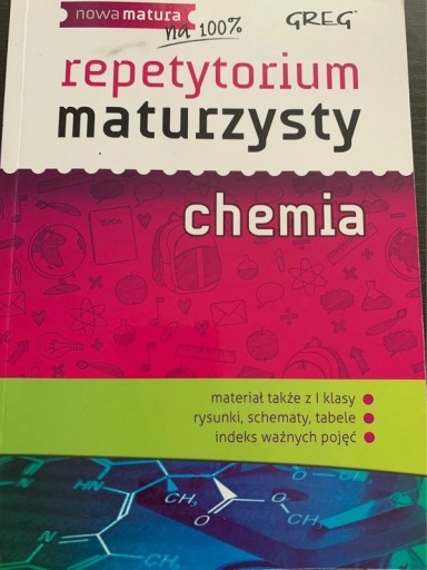 Zdjęcie oferty: Repetytorium Maturzysty Chemia Greg wyd 2015 roku 