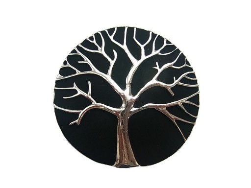 Zdjęcie oferty: Broszka Magnetyczna Drzewo Życia Srebrno - Czarna
