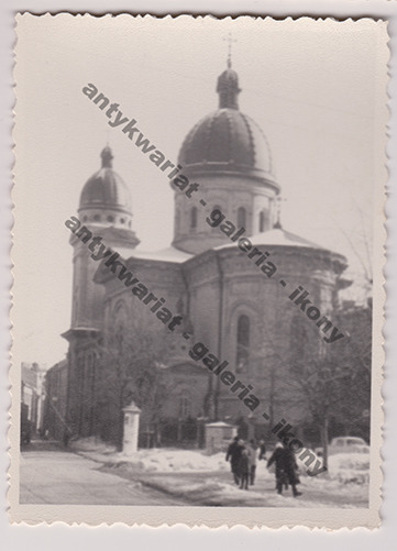 Zdjęcie oferty: lata 60. Lwów cerkiew Przemienia Pańskiego od ul Teatralnej