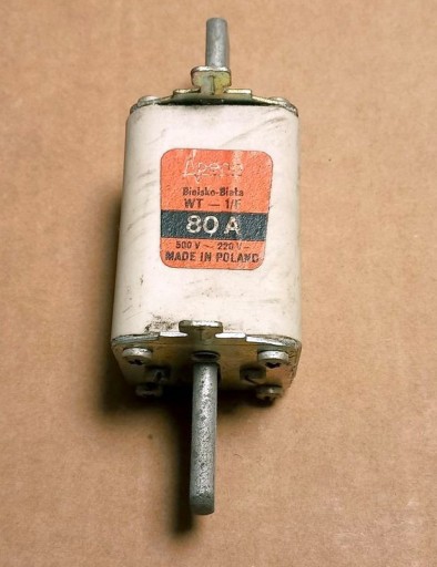 Zdjęcie oferty: Wkładka bezpiecznikowa Apena WT1 - 1/F 80A lub 100A leżak z PRL