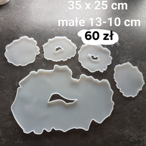 Zdjęcie oferty: Formy silikonowe taca podkładki żywica 
