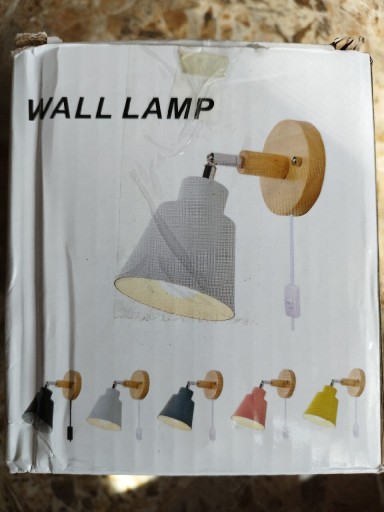 Zdjęcie oferty: Lampa kinkiet czarna z włącznikiem 