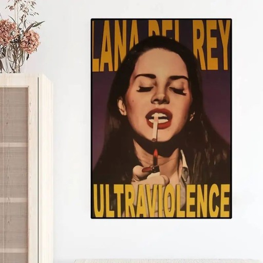 Zdjęcie oferty: B. DUŻY piękny plakat muzyczny LANA DEL REY płótno