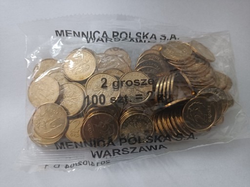 Zdjęcie oferty: 2 gr. 2014 MW worek woreczek saszetka MENNICZA 