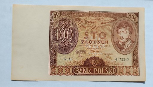Zdjęcie oferty: II RP 100 złotych 1934 r stan-II