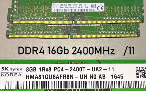 Zdjęcie oferty: SK Hynix DDR4 oryginalne 16Gb 2400MHz c11