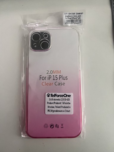 Zdjęcie oferty: Nakładka Gradient 2mm iPhone 15 plus 6,7 różowa