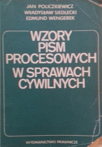 Zdjęcie oferty: Wzory pism procesowych w sprawach cywilnych