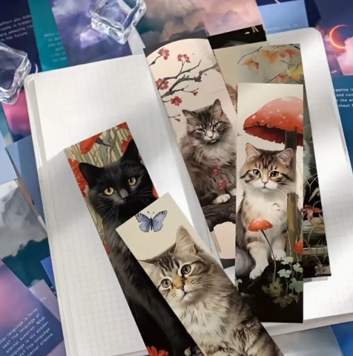 Zdjęcie oferty: Zakładki do książki 30 sztuk motyw koty Japońskie