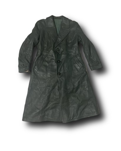 Zdjęcie oferty: Bardzo stary płaszcz męski skóra M zielony