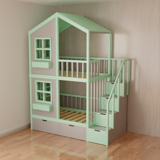 Zdjęcie oferty: Łóżko piętrowe drewniane domek dla dzieci RATY
