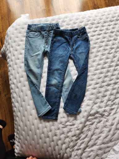 Zdjęcie oferty: 2 pary 104 h&m rurki jeansy dziewczynka jegery