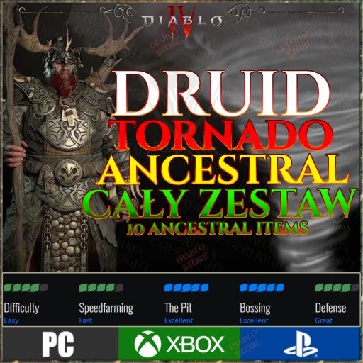 Zdjęcie oferty: Diablo 4 Zestaw Druid Tornado Sezon 4 D4