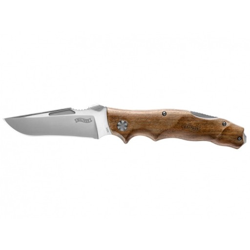 Walther Adventure Folder Wood 3 - Messer Mit Backlock, AUS8 Klinge
