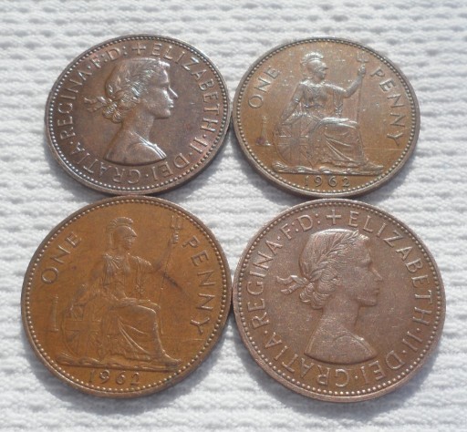 Zdjęcie oferty: Wielka Brytania UK Elżbieta II 1 pens penny 1962