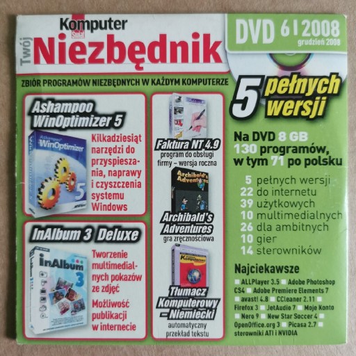 Zdjęcie oferty: Komputer Świat Twój Niezbędnik 2008 6 DVD