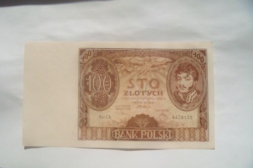 Zdjęcie oferty: Polska Banknot 100 zł. 1934 r. seria CK stan 1
