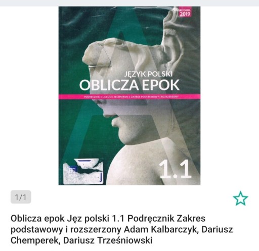 Zdjęcie oferty: Język polski Oblicza Epok A.Kalbarczyk