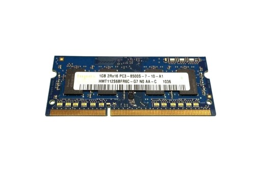 Zdjęcie oferty: Pamięć laptopowa Hynix 1GB DDR3 PC3-8500 1066MHz