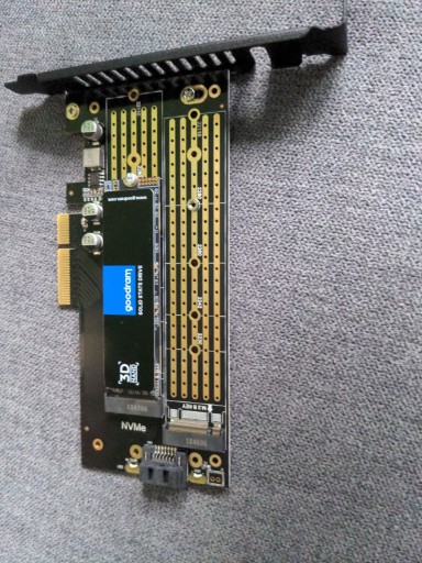 Zdjęcie oferty: Adapter PCI-e x4 SSD karta m.2 NVMe przejściowka