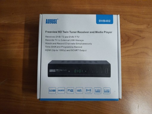 Zdjęcie oferty: Tuner DVB-T 2 HEVC, 2 głowicowy August DVB482