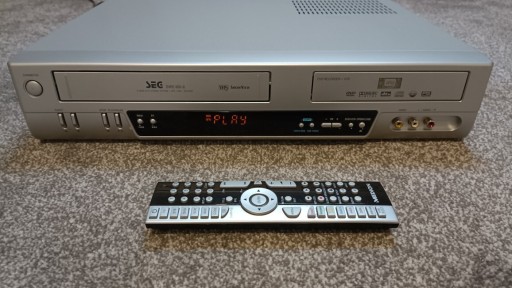 Zdjęcie oferty: Magnetowid Video Combo VHS DVD SEG DVRC600 6głowic