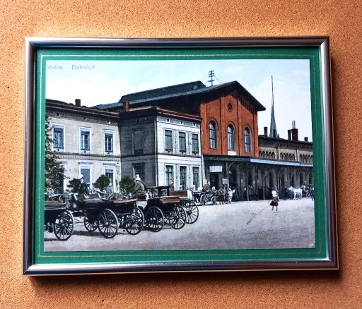 Zdjęcie oferty: Stettin Bahnhof 1925 - Szczecin dworzec - reprint