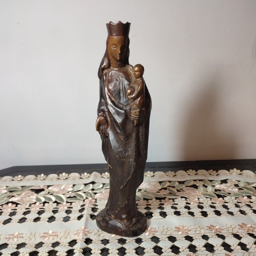 Zdjęcie oferty: Figurka Marii z Jezusem Płaskorzeźba łata 60 te