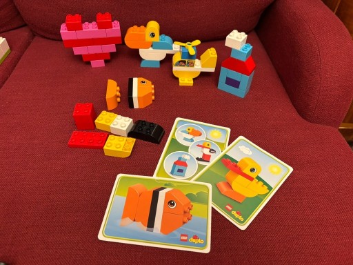Zdjęcie oferty: LEGO Duplo – mix klocków + oryginalne karty edukacyjne 