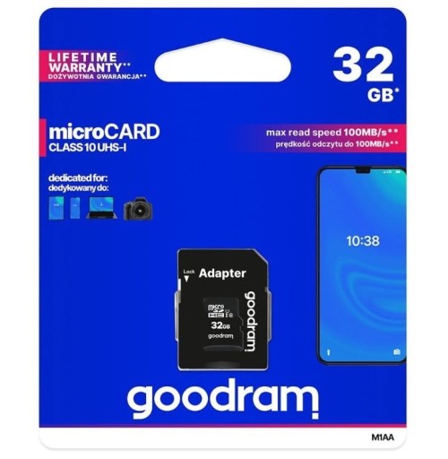 Zdjęcie oferty: PENDRIVE Karta pamięci Goodram Microcard 32 GB mic