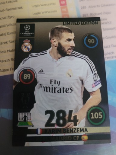 Zdjęcie oferty: Karta piłkarska Karim benzema limited edition 2014