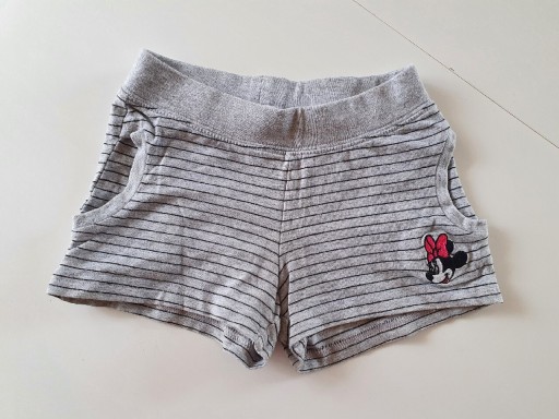 Zdjęcie oferty: Krótkie spodenki H&M w paski Myszka Minnie roz. 92