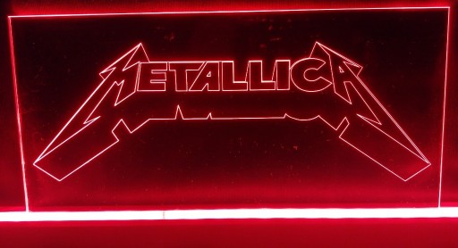 Zdjęcie oferty: Metallica Lampka led napis