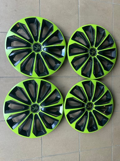 Zdjęcie oferty: Kołpaki 15" zielone do PEUGEOT kołpaki do felg