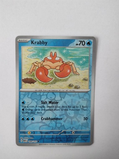 Zdjęcie oferty: Krabby 098/165 reverse holo - Pokemon 151