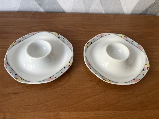 Zdjęcie oferty: Talerzyki Na Jajka Jajeczniki 2 szt Porcelana